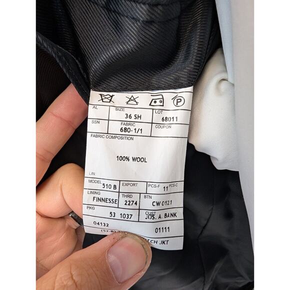 Jos A Bank Tuxedo Suit Men 36R Wedding Prom Mason Formal Pants 30x26 Wool 1 Btn - Picture 11 of 12